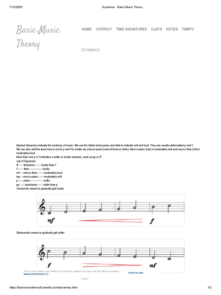 Dynamics Basic Music Theory Pdf