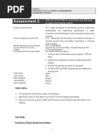 CHE121 - Assessment 2 - PFD-P&ID - Drawing