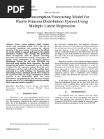 Energy Consumption Forecasting Model For Puerto Princesa Distribution System Using Multiple Linear Regression