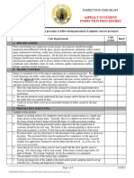 Ity of Ilpitas Inspection Checklist: Asphalt Pavement Inspection Procedures