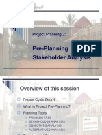 PrePlanning & Stakeholder Analysis