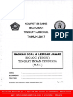 2017 - KSM MA-Biologi - Tingkat Nasional PDF