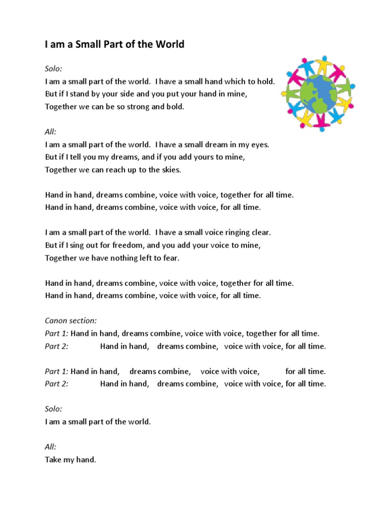 I Am a Small Part of the World | PDF