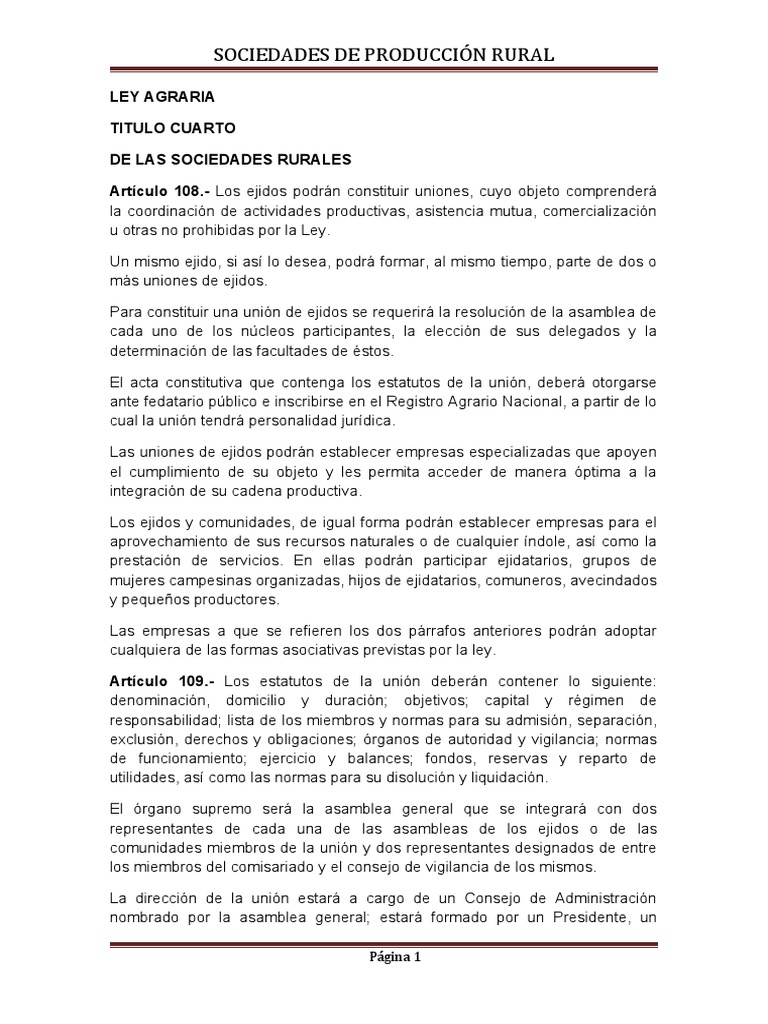 Sociedad de Producción Rural | PDF | Gobierno | Economias