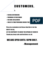 Notice To Customers
