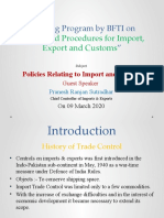 Training Program by BFTI On ": "Rules and Procedures For Import, Export and Customs