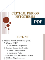 CPH HYPOTHESIS