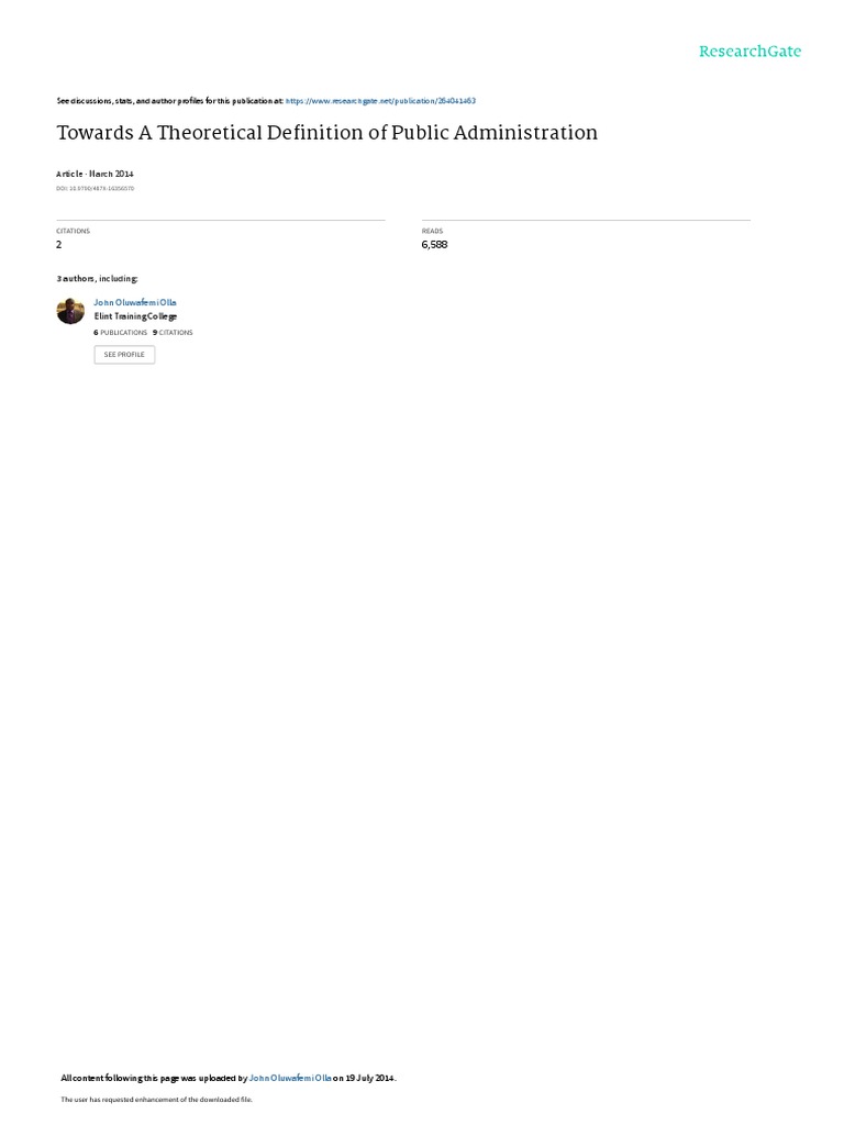 Definition Of Public Administration Pdf