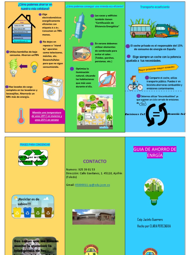 Triptico de Ahorro Energia Calra Perezagua | PDF | Coche | Uso ...