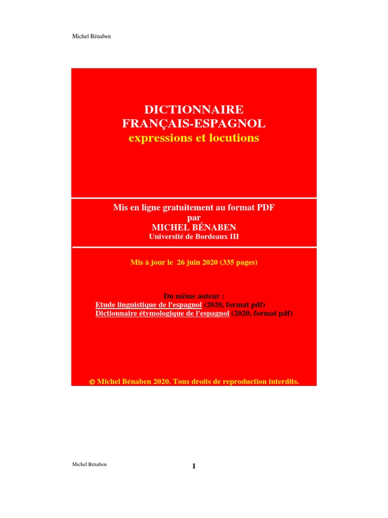 Je Me Suis Trompée En Espagnol Dictionnaire - Francais - Espagnol Expression | PDF | Dictionnaire |  Traductions
