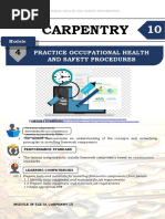 Carpentry: Practice Occupational Health and Safety Procedures