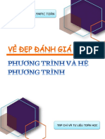 Vẻ đẹp đánh giá phương trình và hệ phương trình