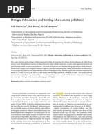 Design, Fabrication and Testing of A Cassava Pelletizer