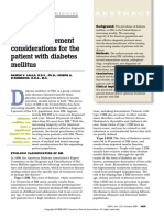 Dental Management Considerations For The Patient With Diabetes Mellitus