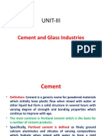 Unit-Iii: Cement and Glass Industries