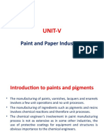 Unit-V: Paint and Paper Industries