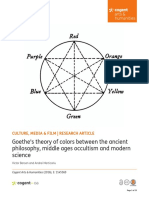 Goethe's Theory of Colors Between The Ancient Philosophy, Middle Ages Occultism and Modern Science