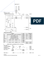 Design of abutment under earth bank Sec C-C dimensions stresses