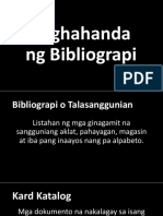 Pag Hahanda NG Bibliograpiya PDF