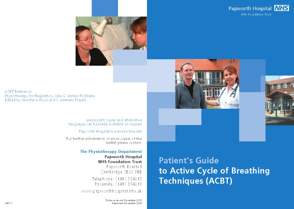ACBT Patient Guide for Respiratory Care | PDF | Breathing | Cough