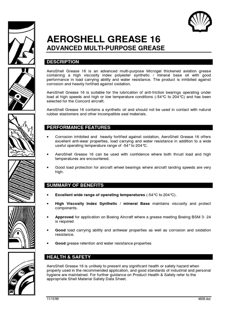 Aeroshell Grease 16 Advanced MultiPurpose Grease PDF Liquids Mechanical Engineering