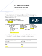 Bepmc 311 Managerial Economics: Module 3: Market Mechanism