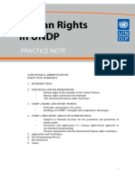 Human Rights in Undp: Practice Note