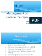 Pre and Post Operative Management of Cataract Surgery: Pabita Dhungel B.Optometry
