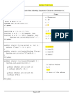 Question 1 (25 Points) : A. What Is The Output of Each of The Following Fragments? Circle The Correct Answer