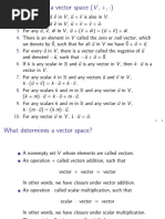 General Vector Spaces