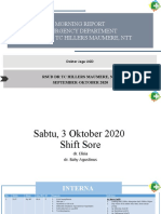 Morning Report Emergency Department RSUD DR. TC Hillers Maumere, NTT September-Oktober 2020
