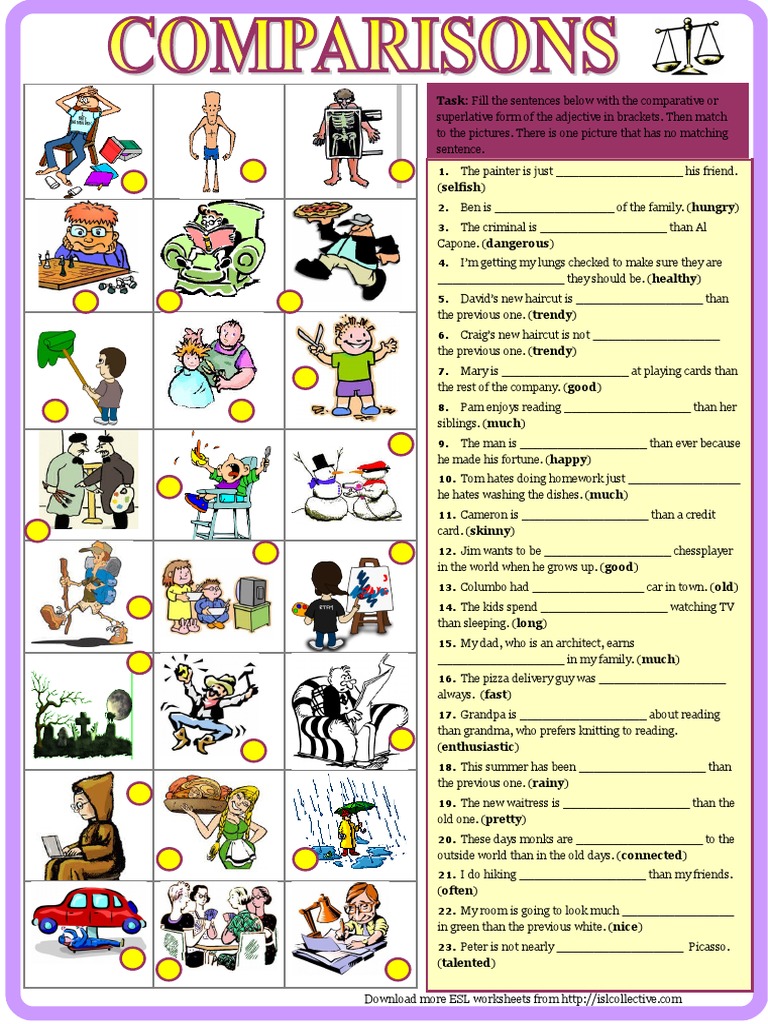 Comparatives and Superlatives Exercise | PDF