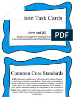 Addition Task Cards for Kindergarten