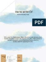 How To Write CV - MUHAMMAD ZAKKY FUADY - 1KID