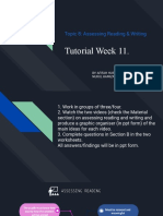 Tutorial Week 11.: Topic 8: Assessing Reading & Writing