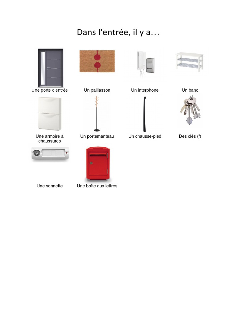 Vocabulaire de la Maison en Français | PDF | Instruments Domestiques ...