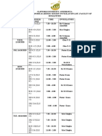 Timetable Supervision List