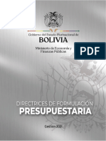 Directrices de Formulación Presupuestaria Plurianual