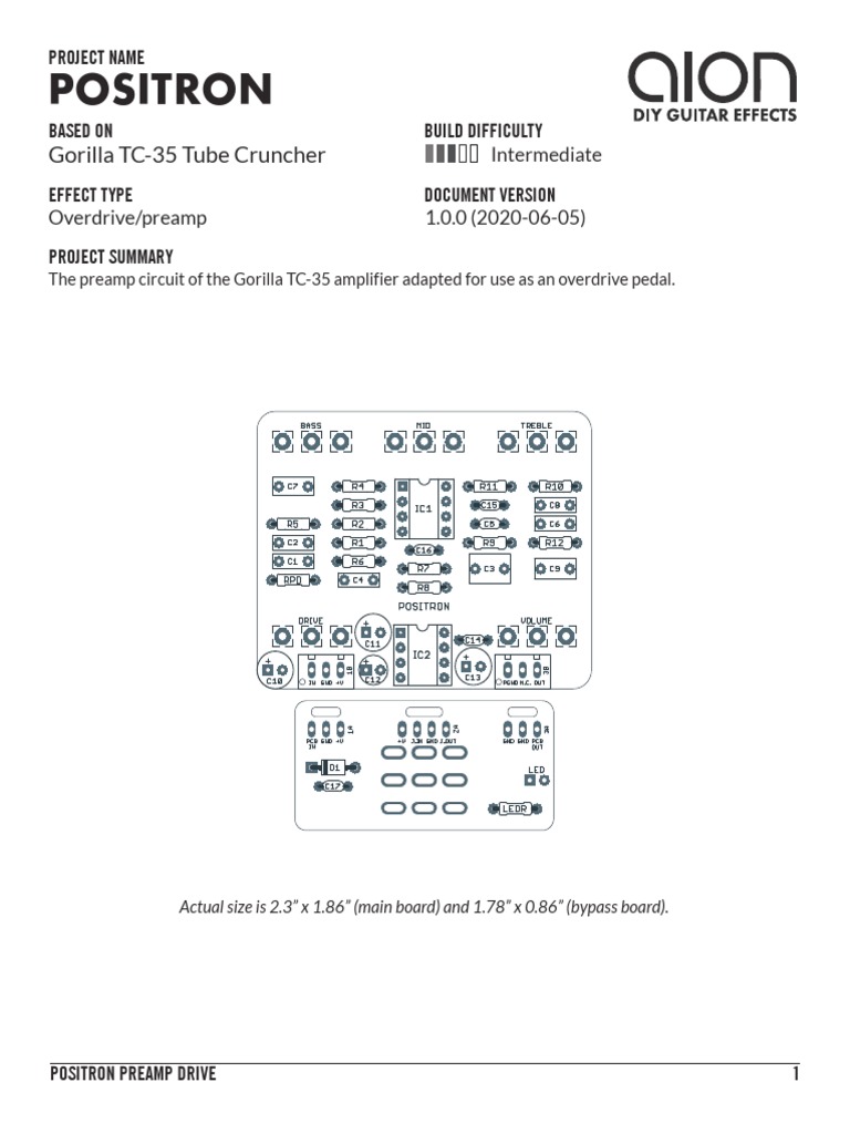 The Positron Preamp Drive An Adaptation of the Gorilla TC35 Tube