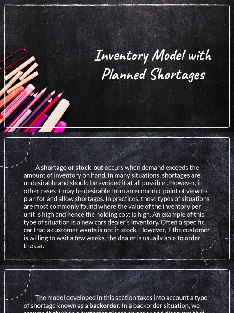 Backorder Inventory Model Analysis | PDF | Inventory | Business