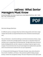 DER - Using Derivatives - What Senior Managers Must Know