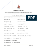 Tabela de derivadas