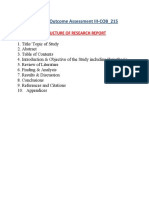 Learning Outcome Assessment III FORMAT REPORT CONTENTS