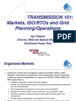 Electric Transmission 101: Markets, Iso/Rtos and Grid Planning/Operations