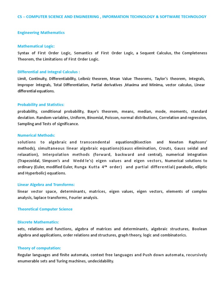 Comprehensive Computer Science Curriculum | PDF | Databases ...
