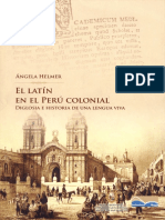 El Latín en El Perú Colonial. Diglosia e Historia de Una Lengua Viva