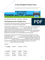 CAE Reading and Use of English Practice Test 2 Printable