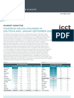 Market Monitor: Fahrzeug-Neuzulassungen in Deutschland, Januar-September 2020
