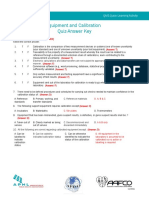 Calibration Quiz Answer Key