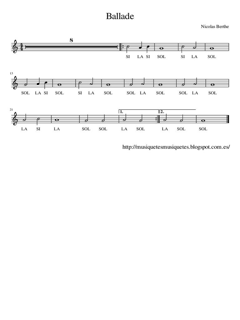 Ballade Notes PDF | PDF